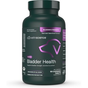 VetriScience Bladder Strength Chewable Tablets Urinary Supplement for Dogs, 90 count