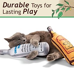 TwinCritters Silvervine Liquor Bottles KittiKocktail Plush Cat Toy with Catnip slide 2 of 7