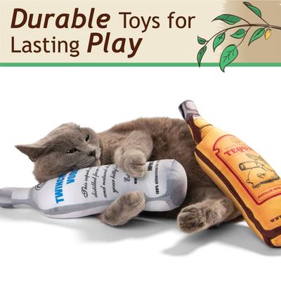 Show full view: TwinCritters Silvervine Liquor Bottles KittiKocktail Plush Cat Toy with Catnip slide 6 of 9