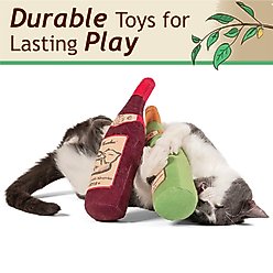 TwinCritters Silvervine Wine Bottles KittiLush Plush Cat Toy with Catnip slide 2 of 7