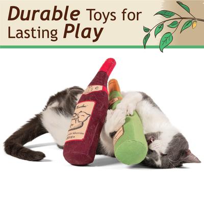 Show full view: TwinCritters Silvervine Wine Bottles KittiLush Plush Cat Toy with Catnip slide 7 of 9