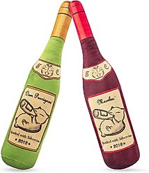 TwinCritters Silvervine Wine Bottles KittiLush Plush Cat Toy with Catnip