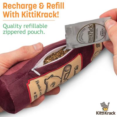 Show full view: TwinCritters Silvervine Wine Bottles KittiLush Plush Cat Toy with Catnip slide 6 of 9