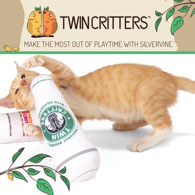 Show full view: TwinCritters Silvervine Coffee Cups KittiBuzz Plush Cat Toy with Catnip slide 7 of 8