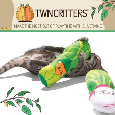 Show full view: TwinCritters Silvervine Vegetables KittiVeggi Plush Cat Toy with Catnip slide 7 of 8