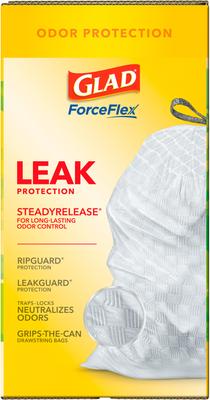 Show full view: Glad ForceFlex Odor Shield Drawstring Trash Bags, 13-gal, 110 count, Gain Original Scent slide 4 of 10