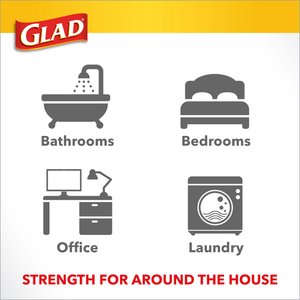 Glad Odor Shield Drawstring Trash Bags, 4-gal, 80 count, Beachside Breeze Scent