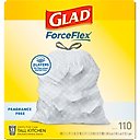 Glad ForceFlex Odor Shield Drawstring Trash Bags, 13-gal, 110 count, Unscented