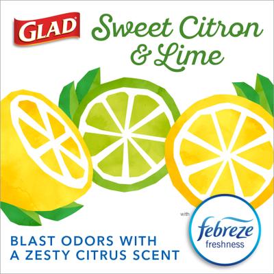 Show full view: Glad Odor Shield Drawstring Trash Bags, 4-gal, 80 count, Sweet Citron & Lime Scent slide 7 of 10