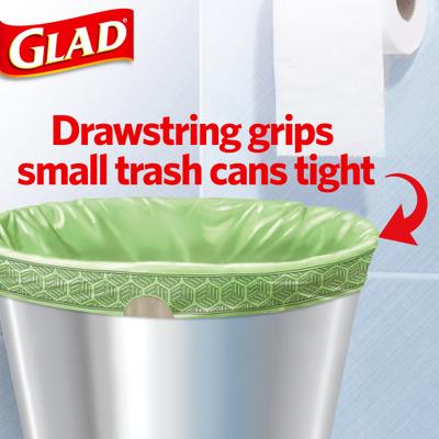 Show full view: Glad Odor Shield Drawstring Trash Bags, 4-gal, 80 count, Sweet Citron & Lime Scent slide 6 of 10