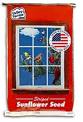 Valley Farms Striped Sunflower Seed Wild Bird Food, 25-lb bag