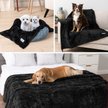 Show in main carousel: PetAmi Fluffy Waterproof Cat & Dog Blanket, Black, Medium  slide 5 of 10