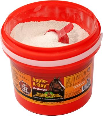 Show full view: Finish Line Apple-A-Day Electrolyte Apple Flavor Powder Horse Supplement, 5-lb tub slide 4 of 6