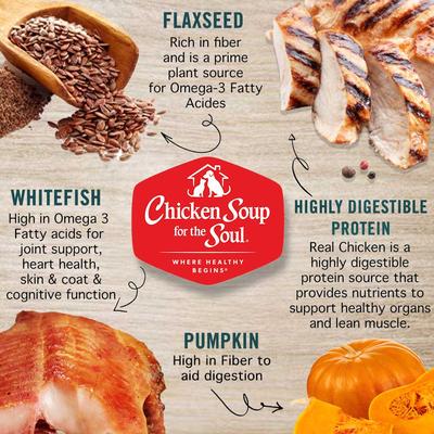 Show full view: Chicken Soup for the Soul Classic Whitefish & Salmon Recipe Pate Wet Dog Food, 13-oz can, case of 12 slide 4 of 8