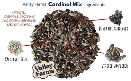 Show full view: Valley Farms Cardinal Bird Food, 3-lb bag slide 5 of 9