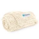 PetAmi Fluffy Waterproof Cat & Dog Blanket, Beige, Small