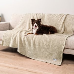 PetAmi Fluffy Waterproof Cat & Dog Blanket, Beige, X-Large