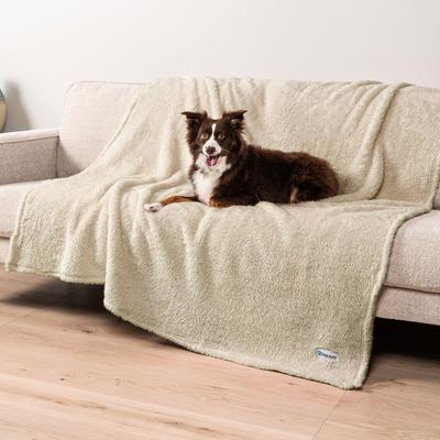 Show full view: PetAmi Fluffy Waterproof Cat & Dog Blanket, Beige, Queen  slide 4 of 11