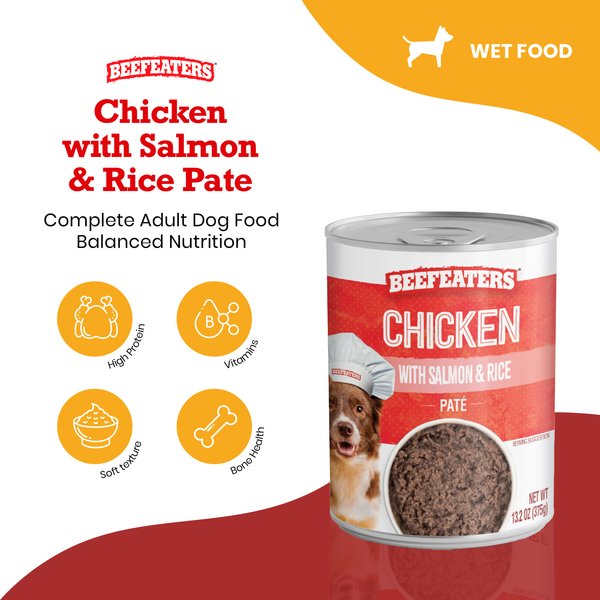 Beefeaters Chicken with Rice in Gravy Wet Dog Food, 13.2-oz can, case of 12