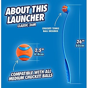 Chuckit! Classic Ball Launcher Dog Toy, Blue