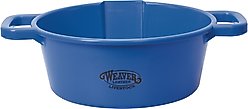 Weaver Livestock Round Feed Pan, 22-qt, Blue