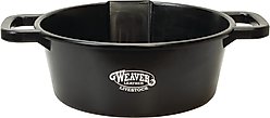 Weaver Livestock Round Feed Pan, 22-qt, Black