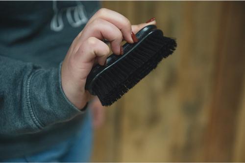 Show full view: Weaver Livestock Pig Face Brush, Small, Black slide 2 of 7