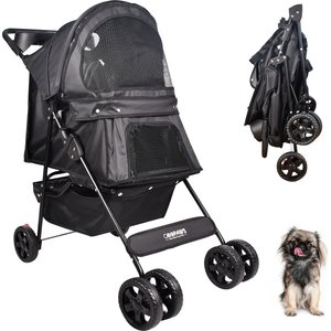 Jespet 4 Wheel Dog Stroller, 36-in, Black