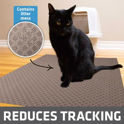 Show full view: Drymate Protective & Decorative Cat Litter Mat, Taupe, X-Large, 29-in x 36-in slide 2 of 9