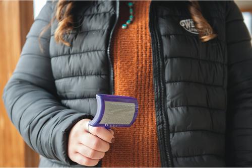 Show full view: Weaver Livestock Plastic Slicker Livestock Brush, Purple slide 3 of 6