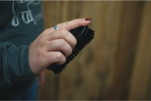 Show full view: Weaver Livestock Pig Face Brush, Small, Black slide 3 of 7