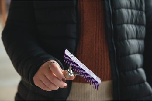 Show full view: Weaver Livestock Mini Fluffer Livestock Comb, Purple slide 2 of 7