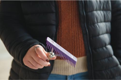 Show full view: Weaver Livestock Mini Fluffer Livestock Comb, Purple slide 3 of 7