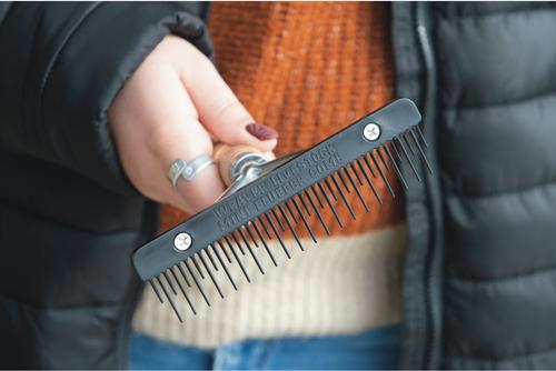 Show full view: Weaver Livestock Mini Fluffer Livestock Comb, Black slide 4 of 7