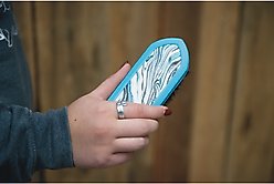 Weaver Livestock Grooming Brush, Blue Marble, Large slide 2 of 4