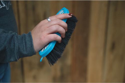 Show full view: Weaver Livestock Grooming Brush, Blue Marble, Large slide 3 of 4
