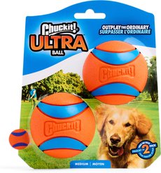 Chuckit! Ultra Rubber Ball Tough Dog Toy, Medium, 2 pack