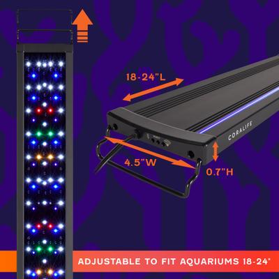 Show full view: Coralife Seascape Incandescent SMART LED Light Fixture, Black, 18 to 24-in slide 2 of 12