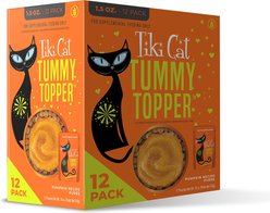 Tiki Cat Tummy Topper Pumpkin Recipe in Broth Wet Cat Food Topper, 1.5-oz pouch, case of 12