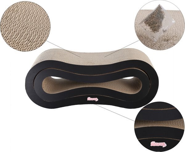 THE LICKER STORE Suvi 26-in Modern Cardboard Infinity 2-in-1 Lounge Cat Scratcher with Catnip