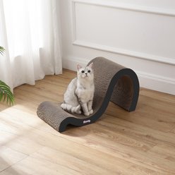 THE LICKER STORE Kona 27-in Modern Cardboard Double-Sided Wave Cat Scratcher with Catnip, Ink slide 2 of 7