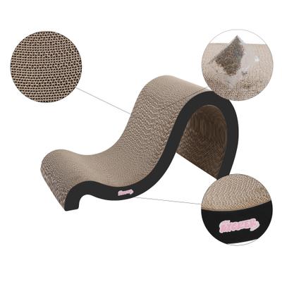 Show full view: THE LICKER STORE Kona 27-in Modern Cardboard Double-Sided Wave Cat Scratcher with Catnip, Ink slide 5 of 8