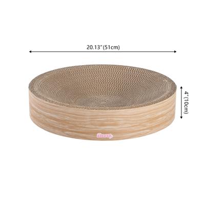 Show full view: THE LICKER STORE Nelson 20-in Modern Cardboard Bowl Cat Scratcher with Catnip, Oak Wood slide 4 of 7
