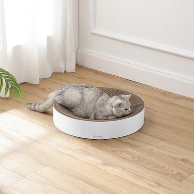 Show full view: THE LICKER STORE Nelson 20-in Modern Cardboard Bowl Cat Scratcher with Catnip, Cloud slide 7 of 8