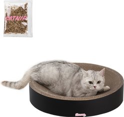 THE LICKER STORE Nelson 20-in Modern Cardboard Bowl Cat Scratcher with Catnip, Ink