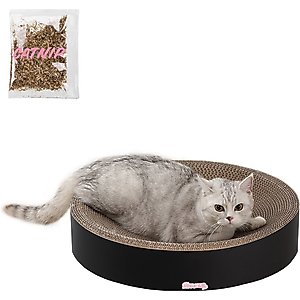 THE LICKER STORE Nelson 20-in Modern Cardboard Bowl Cat Scratcher with Catnip, Ink