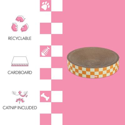 Show full view: THE LICKER STORE Nelson 20-in Modern Cardboard Bowl Cat Scratcher with Catnip, Citrus slide 3 of 7
