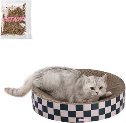 THE LICKER STORE Nelson 20-in Modern Cardboard Bowl Cat Scratcher with Catnip, Peony slide 1 of 6