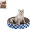 Show in main carousel: THE LICKER STORE Nelson 20-in Modern Cardboard Bowl Cat Scratcher with Catnip, Blueberry slide 1 of 7