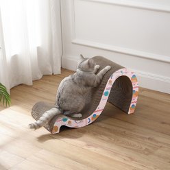 THE LICKER STORE Kona 27-in Modern Cardboard Double-Sided Wave Cat Scratcher with Catnip, Pattern Party slide 2 of 7